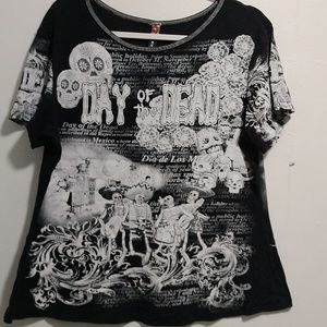 Big Bang u.s.a Day of The Dead shirt size M